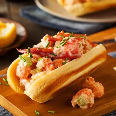 fresh lobster roll ready to serve