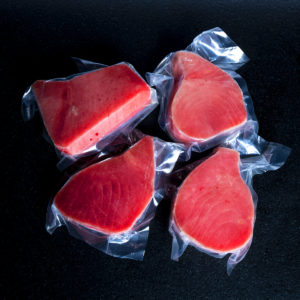 tuna steak loins packaged for restaurants