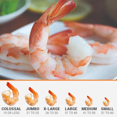 tail on cooked shrimp