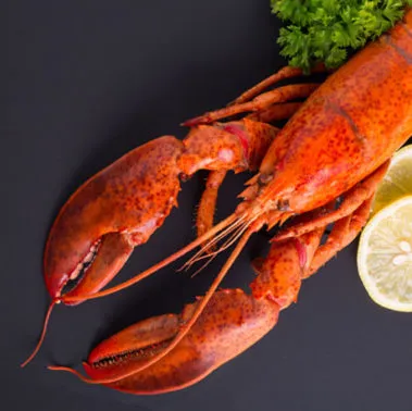 Steamed lobster head