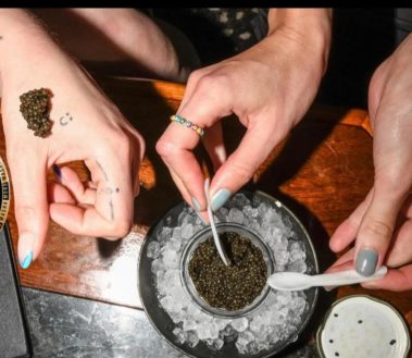 Caviar passed out at a party serviced by Ocean Seafood Depot